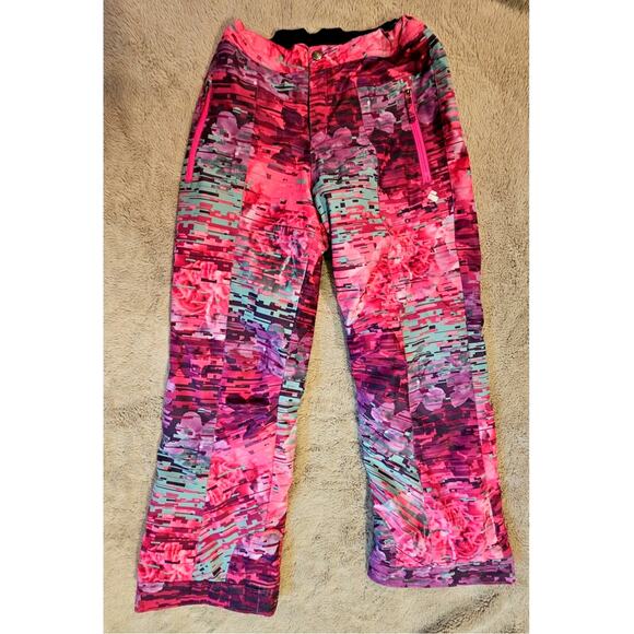 Obermeyer Digi Print Brooke/ Elsie Ski Snow Pants Girls Size XL (18-20) Aspen CO - Picture 1 of 11
